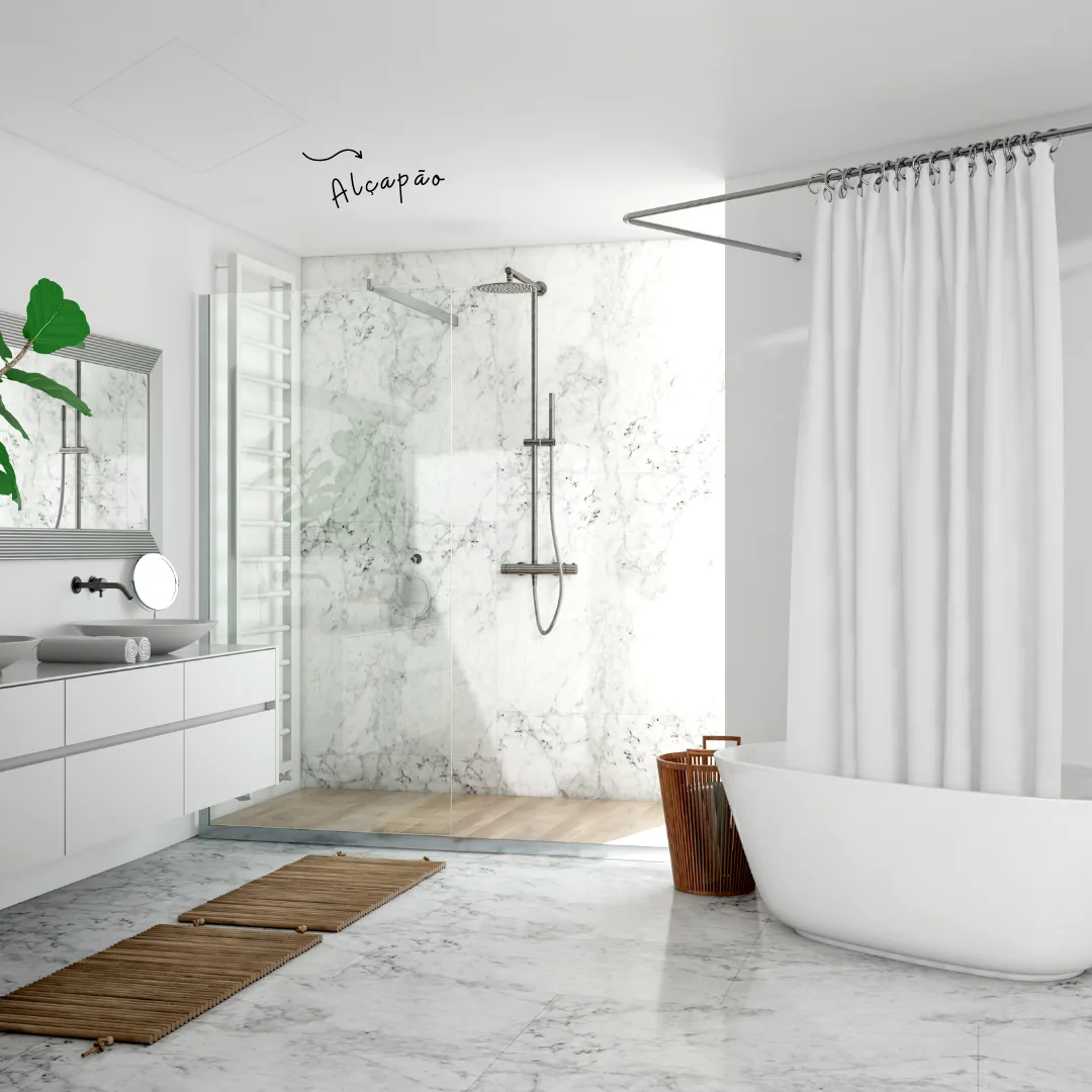 Alçapão invisível em forro de drywall